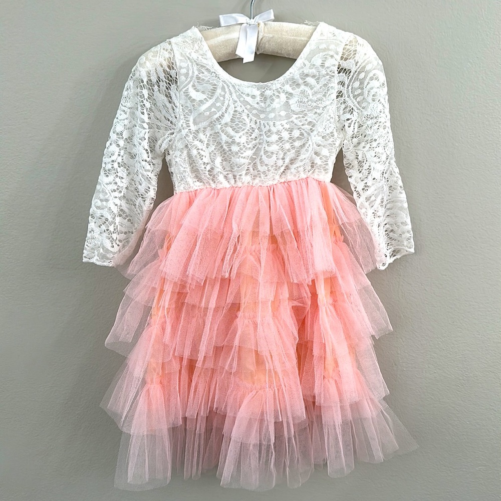 White and Pink Dress